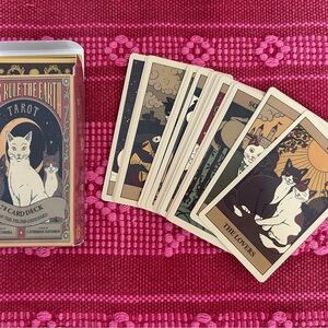 2 for $50 Cats Rule the Earth Tarot Card Deck and velvet storage pouch